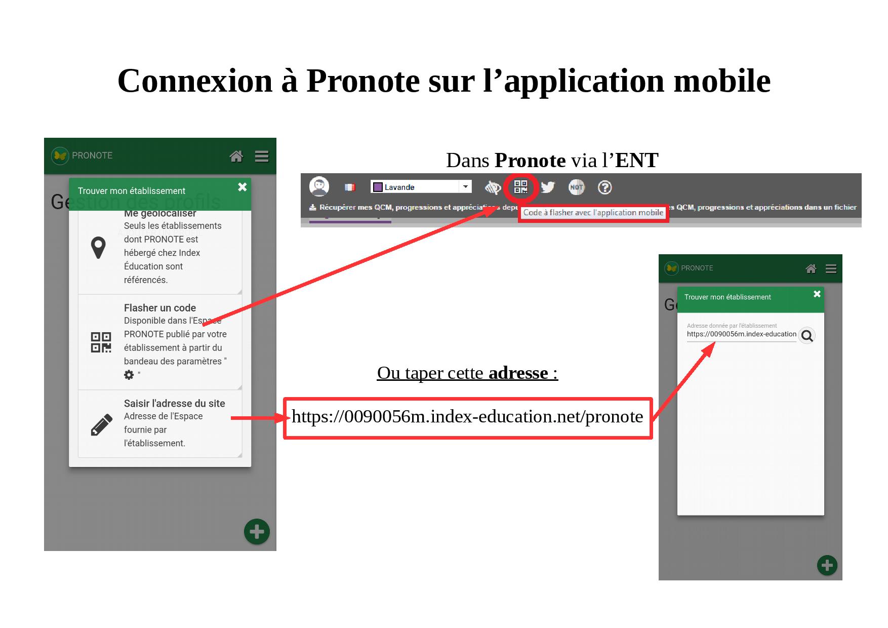 Connexion à Pronote sur l'application mobile  A la Une  COLLEGE